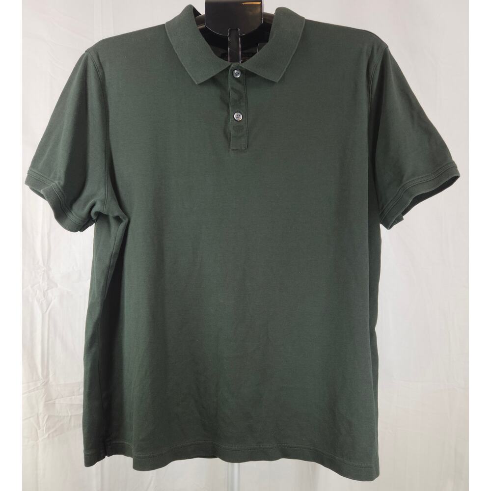 Banana Republic Polo Shirt XL Green Luxury Touch Cotton Mens Classic SS
